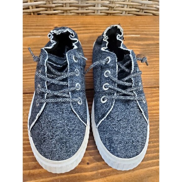 Tommy Bahama Womens Slip-On Sneakers Lace-Up Detail Heathered Gray Knit Size 7 - Picture 1 of 10